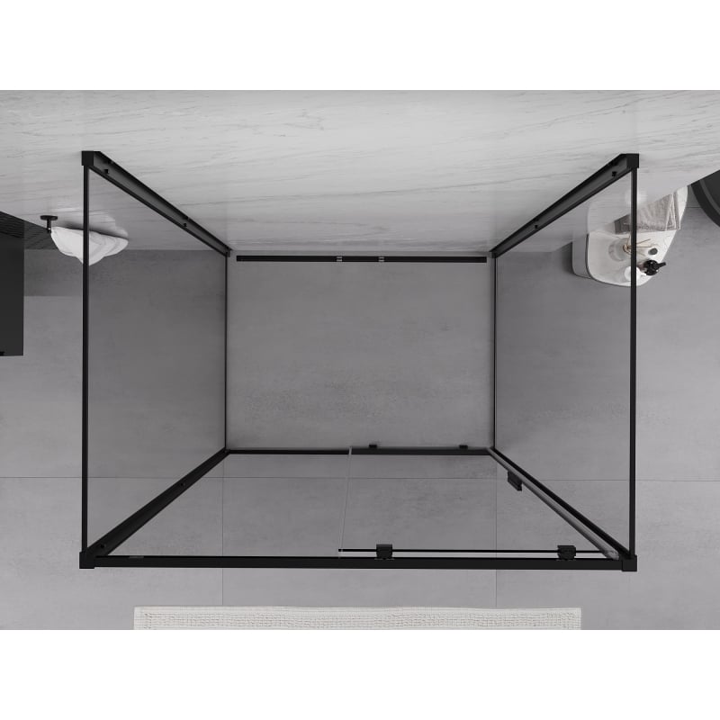 Mexen Exo-S 3S καμπίνα ντους 3-πλευρών συρόμενη 105 x 70 cm, διαφανής, μαύρη