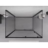 Mexen Exo-S 3S καμπίνα ντους 3-πλευρών συρόμενη 105 x 70 cm, διαφανής, μαύρη