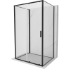 Mexen Exo-S 3S 3-wall sliding shower enclosure 100 x 90 cm, transparent, black - 8151-100-090-70-00-3S