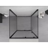 Mexen Exo-S 3S cabine de duche 3 paredes deslizante 95 x 95 cm, transparente, preta - 8151-095-095-70-00-3S