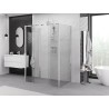 Mexen Exo-S Duo 3S cabina de ducha de 3 paredes deslizante 130 x 70 cm, transparente, cromo - 8152-130-070-01-00-3S