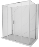 Mexen Exo-S Duo 3S tuš kabina s tremi stenami in drsnimi vrati 190 x 70 cm, prozoren, krom - 8152-190-070-01-00-3S