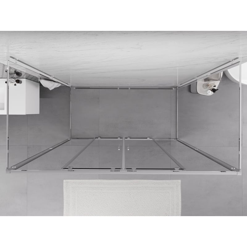 Mexen Exo-S Duo 3S cabine de duche de 3 paredes deslizante 200 x 70 cm, transparente, cromada - 8152-200-070-01-00-3S