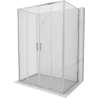 Mexen Exo-S Duo 3S 3-seitige Duschkabine, schiebbar, 140 x 75 cm, transparent, Chrom - 8152-140-075-01-00-3S