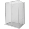 Mexen Exo-S Duo 3S cabina doccia a 3 lati scorrevole 160 x 80 cm, trasparente, cromo - 8152-160-080-01-00-3S