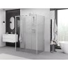 Mexen Exo-S Duo 3S cabina de ducha de 3 paneles corredera 130 x 85 cm, transparente, cromo - 8152-130-085-01-00-3S