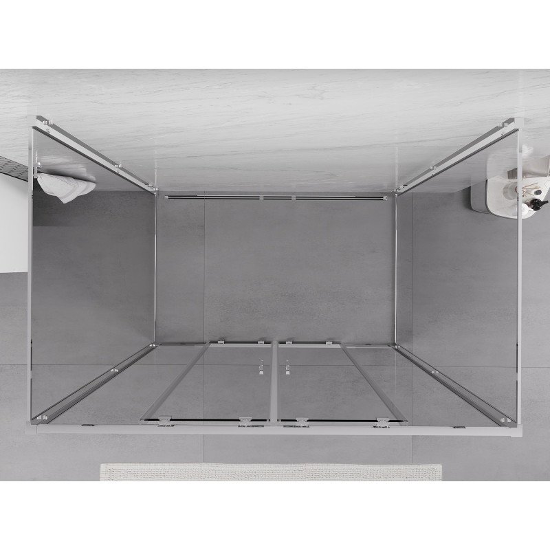 Mexen Exo-S Duo 3S kabina prysznicowa 3-ścienna rozsuwana 150 x 85 cm, transparent, chrom - 8152-150-085-01-00-3S