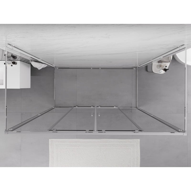 Mexen Exo-3S kabina prysznicowa 3-ścienna rozsuwana 180 x 90 cm, transparent, chrom - 8152-180-090-01-00-3S