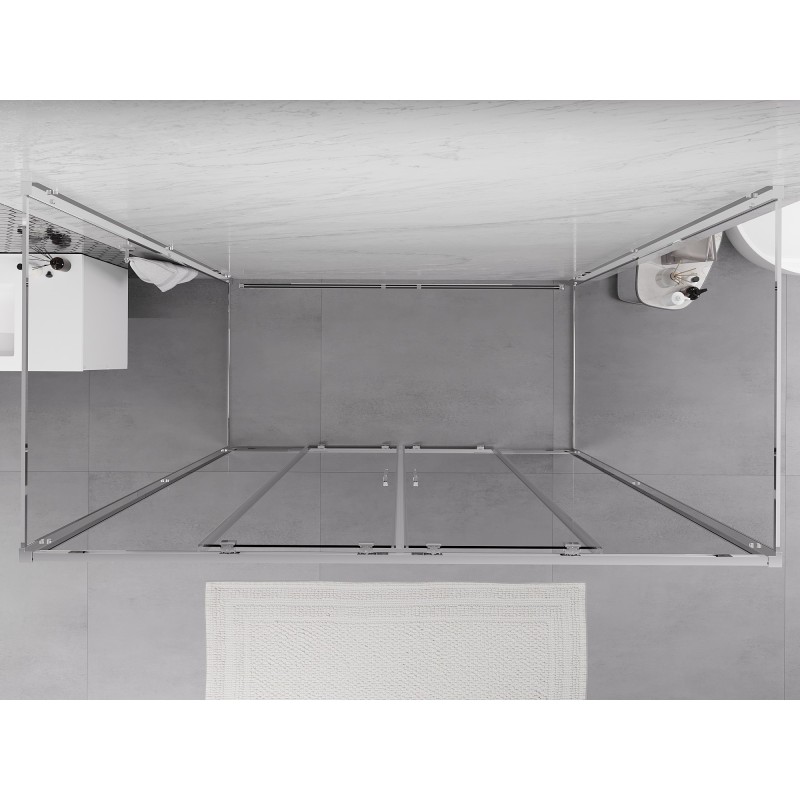 Mexen Exo-3S 3-sienu bīdāmā dušas kabīne 180 x 95 cm, caurspīdīga, hromēta - 8152-180-095-01-00-3S