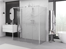 Mexen Exo-3S duša kabīne, 3-sienu bīdāmā 180 x 100 cm, caurspīdīga, hroma - 8152-180-100-01-00-3S