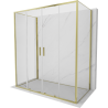 Mexen Exo-S Duo 3S cabine de duche de 3 lados deslizante 170 x 70 cm, transparente, dourada - 8152-170-070-50-00-3S
