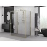 Mexen Exo-3S 3-sienu bīdāmās dušas kabīne 130 x 75 cm, caurspīdīga, zelta - 8152-130-075-50-00-3S