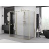 Mexen Exo-S Duo 3S kabina prysznicowa 3-ścienna rozsuwana 200 x 75 cm, transparent, złota - 8152-200-075-50-00-3S