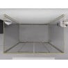 Mexen Exo-S Duo 3S cabina doccia a 3 lati scorrevole 140 x 85 cm, trasparente, oro - 8152-140-085-50-00-3S