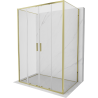 Mexen Exo-S Duo 3S 3-sided sliding shower enclosure 150 x 90 cm, transparent, gold - 8152-150-090-50-00-3S