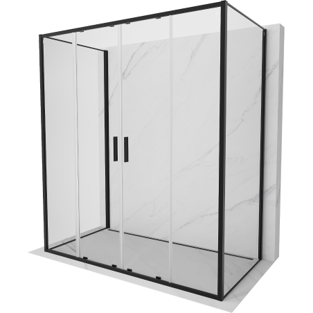 Mexen Exo-3S 3-seitige Duschkabine, verschiebbar 180 x 70 cm, transparent, schwarz - 8152-180-070-70-00-3S