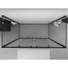 Mexen Exo-3S 3-seitige Duschkabine, verschiebbar 180 x 70 cm, transparent, schwarz - 8152-180-070-70-00-3S