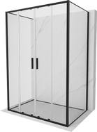 Mexen Exo-S Duo 3S kabina prysznicowa 3-ścienna rozsuwana 130 x 80 cm, transparent, czarna - 8152-130-080-70-00-3S