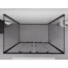 Mexen Exo-S Duo 3S cabina doccia scorrevole 3 lati 150 x 80 cm, trasparente, nero - 8152-150-080-70-00-3S