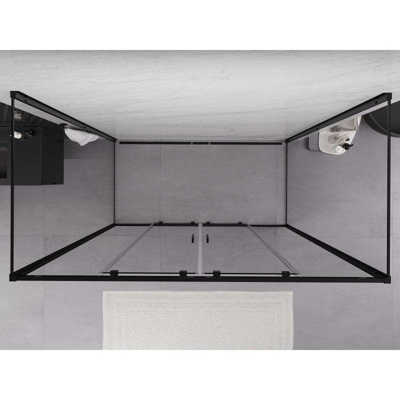Mexen Exo-S Duo 3S 3-seitige Duschkabine, 200 x 80 cm, transparent, schwarz - 8152-200-080-70-00-3S