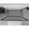 Mexen Exo-S Duo 3S kabina prysznicowa 3-ścienna rozsuwana 200 x 85 cm, transparent, czarna - 8152-200-085-70-00-3S
