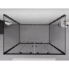 Mexen Exo-3S dušas kabīne 3-sienu bīdamā 140 x 90 cm, caurspīdīgs, melns - 8152-140-090-70-00-3S