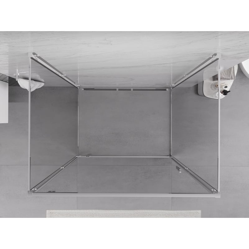 Mexen Exo-BR 3S Καμπίνα ντους 3-τοιχη ανοιγόμενη 90 x 70 cm, διαφανής, χρώμιο