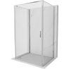 Mexen Exo-BR 3S cabine de duche com 3 paredes de porta pivotante 100 x 80 cm, transparente, cromado - 8181-100-080-01-00-3S