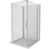 Mexen Exo-BR 3S 3-wall hinged shower cabin 90 x 90 cm, transparent, chrome - 8181-090-090-01-00-3S