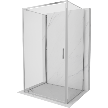 Mexen Exo-BR 3S tredelad duschkabin 80 x 95 cm, transparent, krom - 8181-080-095-01-00-3S