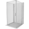 Mexen Exo-BR 3S cabina doccia a 3 pareti con porta battente 95 x 95 cm, trasparente, cromo - 8181-095-095-01-00-3S