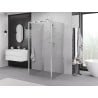Mexen Exo-BR 3S cabina doccia a 3 pareti con porta battente 95 x 95 cm, trasparente, cromo - 8181-095-095-01-00-3S