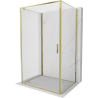 Mexen Exo-BR 3S cabina doccia a 3 lati, apribile, 80 x 95 cm, trasparente, dorata - 8181-080-095-50-00-3S