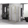 Mexen Exo-BR 3S cabine de duche com 3 paredes, batente 75 x 110 cm, transparente, dourada - 8181-075-110-50-00-3S