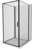 Mexen Exo-BR 3S kabina prysznicowa 3-ścienna uchylna 80 x 80 cm, transparent, czarna - 8181-080-080-70-00-3S