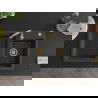 Mexen Tomas Granitspüle 2-Kammer 800 x 500 mm, schwarz gesprenkelt, goldener Siphon - 6516802000-76-G