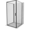 Mexen Exo-BR 3S 3-zijdige draaideur douchecabine 85 x 85 cm, transparant, zwart - 8181-085-085-70-00-3S