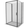 Mexen Exo-BR 3S kabina prysznicowa 3-ścienna uchylna 100 x 90 cm, transparent, czarna - 8181-100-090-70-00-3S