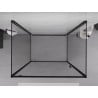 Mexen Exo-BR 3S kabina prysznicowa 3-ścienna uchylna 90 x 95 cm, transparent, czarna - 8181-090-095-70-00-3S