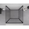 Mexen Exo-3S duša kabīne, 3-sienu šūpojama 95 x 95 cm, caurspīdīga, melna - 8181-095-095-70-00-3S
