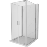 Mexen Exo-BR Duo 3S cabine de douche 3 parois pivotante 70 x 70 cm, transparent, chrome - 8182-070-070-01-00-3S