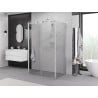 Mexen Exo-BR Duo 3S 3-zijdige draaide douchecabine 100 x 70 cm, transparant, chroom - 8182-100-070-01-00-3S