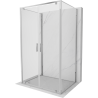 Mexen Exo-BR Duo 3S cabina doccia a 3 lati con anta 120 x 75 cm, trasparente, cromo - 8182-120-075-01-00-3S