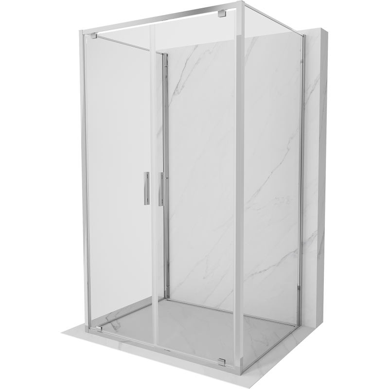 Mexen Exo-3S duša kabīne, 3-sienu, 80 x 85 cm, caurspīdīga, hromēta - 8182-080-085-01-00-3S