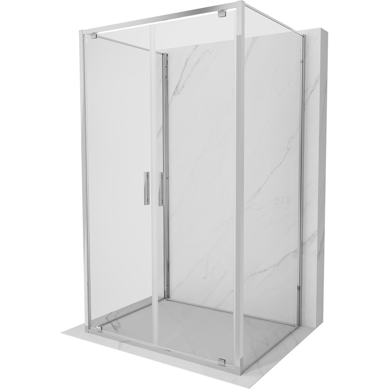 Mexen Exo-BR Duo 3S kabina prysznicowa 3-ścienna uchylna 70 x 95 cm, transparent, chrom - 8182-070-095-01-00-3S