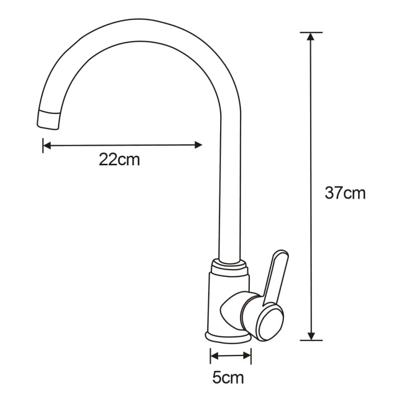 Mexen Sanika robinet de cuisine, chrome - 672500-00