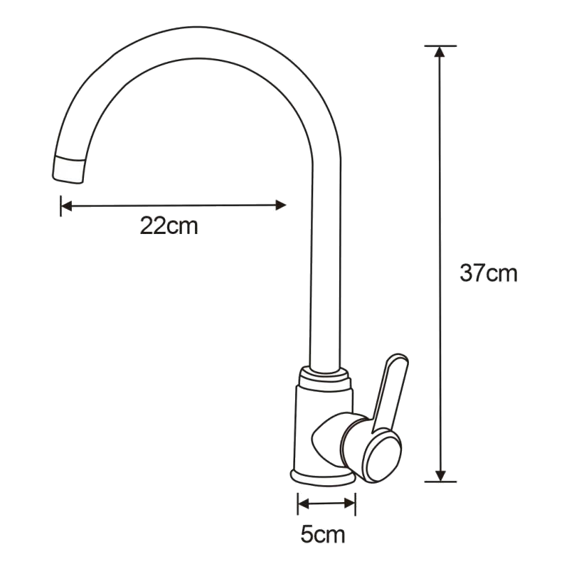 Mexen Sanika rubinetto da cucina, cromo - 672500-00
