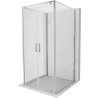 Mexen Exo-BR Duo 3S 3-seitige Duschkabine, schwenkbar, 100 x 100 cm, transparent, Chrom - 8182-100-100-01-00-3S