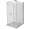 Mexen Exo-BR Duo 3S 3-sided Hinged Shower Enclosure 120 x 120 cm, Transparent, Chrome - 8182-120-120-01-00-3S