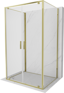 Mexen Exo-BR Duo 3S douchecabine 3-zijdig scharnierend 110 x 75 cm, transparant, goud - 8182-110-075-50-00-3S
